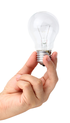 lighbult in hand off
